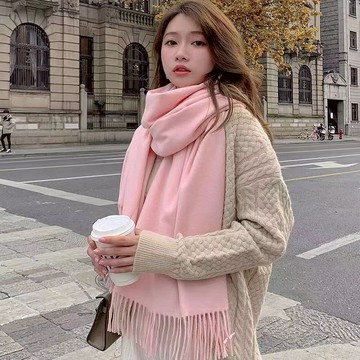 圍巾女冬季2023新款百搭女生情侶米色軟糯高級感送女友保暖圍脖