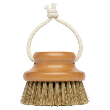 fA brushes 森詠木香 圓形馬毛植纖身體按摩刷  1個  棕色  1入
