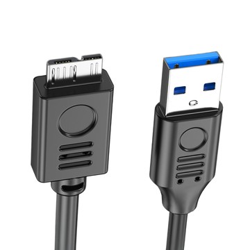 Bravo-U USB3.0轉Micro-B外接硬碟傳輸線 公對公 直頭 2m 快速傳輸線  1條