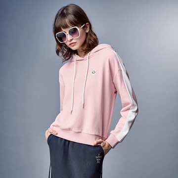 微笑刺繡連帽上衣