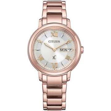 CITIZEN 星辰 xC 亞洲限定款光動能優雅氣質腕錶/櫻花粉紅金/32.5mm/EW2426-62A