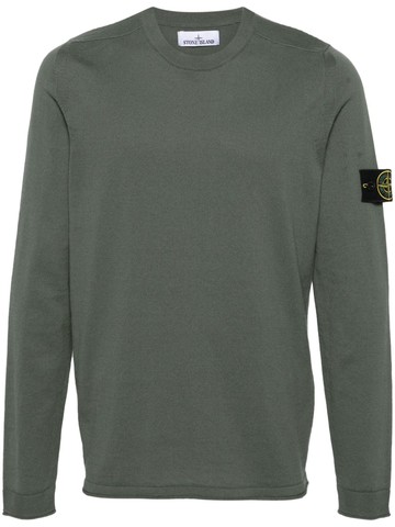 Stone Island - Compass-badge cotton jumper - men - Cotton - XXL - Green