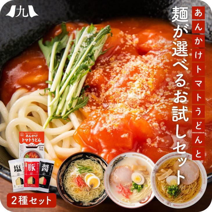 福岡 製麺所 直送 「田中の麺家 お試しセット」 あんかけトマトうどん 選べる ラーメン 豚骨 醤油 塩 お取り寄せ 郷土 料理 創作 麺 料理