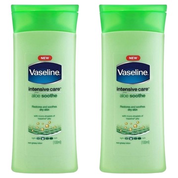 Vaseline 凡士林 蘆薈保濕滋養乳液，蘆薈舒緩，100ml  2件