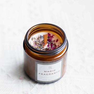 天然大豆蠟燭 招桃花愛情香氛魔法蠟燭 融蠟燈蠟燭 100g 單顆蠟燭