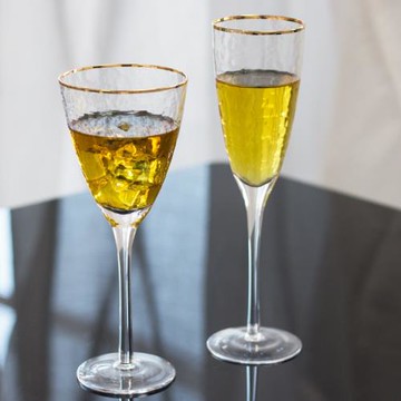 創意錘紋紅酒杯金邊香檳杯氣泡酒甜酒高腳杯雞尾酒杯展廳裝飾杯子