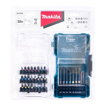 MAKITA 牧田 E-07135 起子32件/組 起子頭 起子接桿 75mm起子頭 星型T30 六角 工具 配件