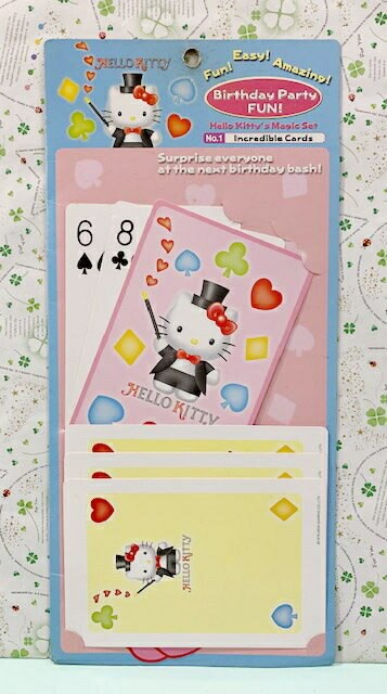 【震撼精品百貨】Hello Kitty 凱蒂貓 三麗鷗 KITTY 玩具魔術道具*92119-撲克牌黃 震撼日式精品百貨