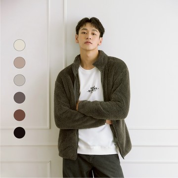 50% Fifty Percent｜輕盈柔軟毛茸茸立領外套【期間限定】｜02531141001