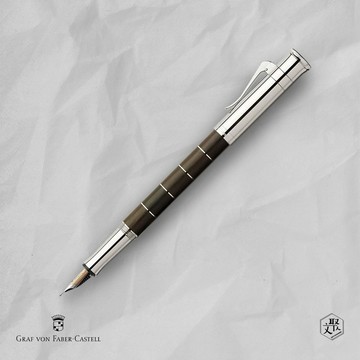 【Graf von Faber-Castell】Anello 經典系列環圈鋼筆-非洲烏木 M尖 VIP刻字服務 (原廠正貨)