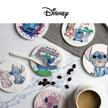 Disney 迪士尼 史迪奇系列 珪藻土杯墊 (2入/組) 史迪奇&安琪/夏日款&沙灘款/情侶款&小金款/史迪奇款&親吻