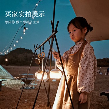 戶外露營野營元氣燈LED便攜帳篷燈掛式野外照明燈營地裝飾氛圍燈