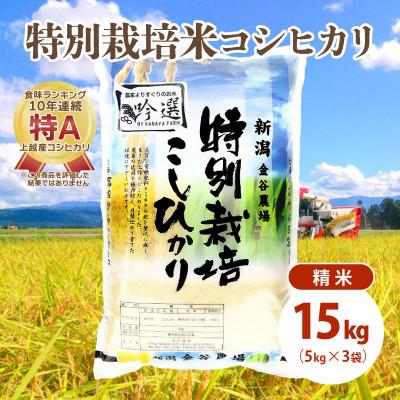 ふるさと納税 上越市 令和5年産|新潟上越三和産|特別栽培米コシヒカリ(従来種)15kg(5kg×3)精米