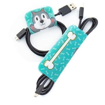 (3入優惠組)創意生活  童趣插畫系列 整線夾(S+L) 哈士奇抱抱 台灣製（M17004)