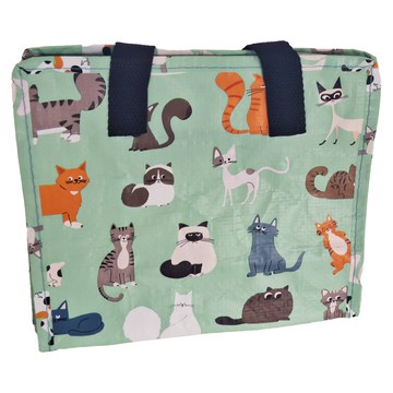 Rex LONDON英國 學生上學最佳多功能環保萬用袋 可裝美術用品/球衣鞋/餐盒餐具等各類物品  23 x 20 x 11.5cm  萌貓樂園  1個