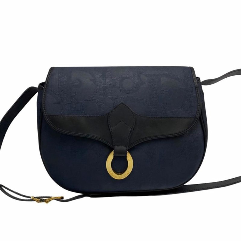 極 美品 Christian Dior ディオール トロッター 柄 レザー 本革 ミニ 