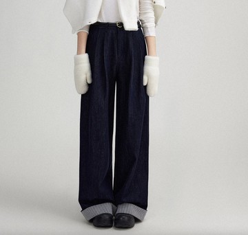 很好穿說三遍 / 高腰牛仔褲 / 斜紋