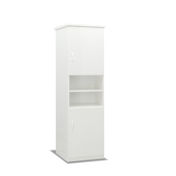 ASSARI-防潮防蛀塑鋼緩衝開放二門鞋櫃(寬44x深34x高180c白色