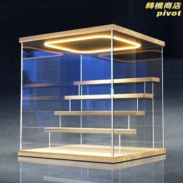 【透明防塵】盲盒展示架 手辦展示盒 模型展示盒 亞克力展示架 透明收納盒 多層階梯式 可自由組合 適用於泡泡瑪特 奧特曼 布魯克等潮玩