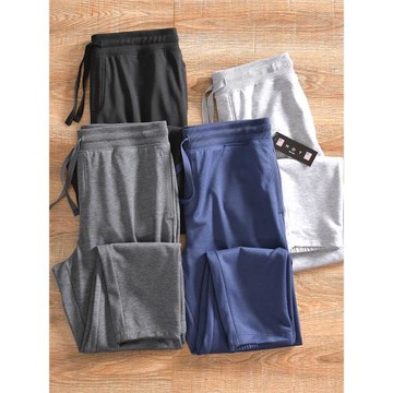 小毛圈 美式簡約 外貿尾貨 春季純色簡約長褲休閑運動百搭衛褲男