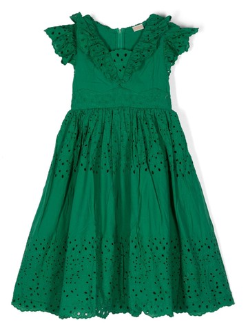 MARLO - Naomi broderie-anglaise dress - kids - Cotton - 6-7 - Green