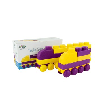 UNIPLAY抗菌軟積木 交通系列 火車組