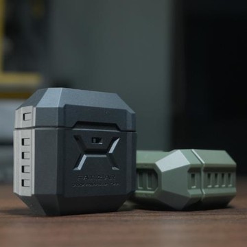肥熊適用蘋果AirPods1/2/Pro/無線充電版 戰術防摔保護套保護殼盒子蘋果藍牙無線耳機殼軍事風格充電盒套