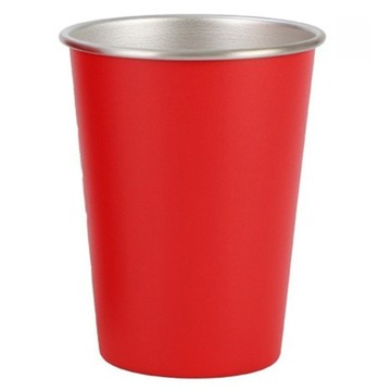 Vira 304不鏽鋼戶外露營杯/鋼杯 露營用品 350ml  磨砂紅色  2個