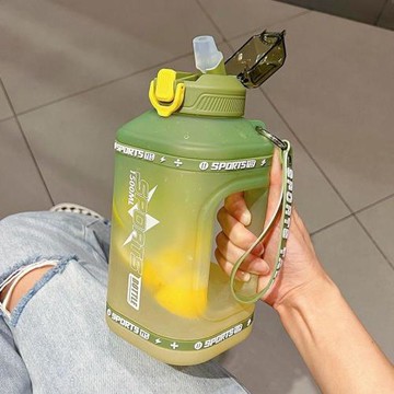 大容量噸噸桶水杯帶吸管高顏值夏日運動健身水壺耐高溫網紅太空杯