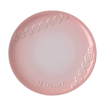LE CREUSET 蕾絲花恬系列圓盤 19cm 貝殼粉