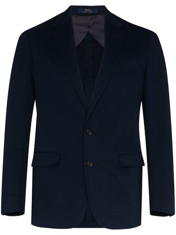 Polo Ralph Lauren - single-breasted blazer - men - Cotton/Polyester/Spandex/Elastane - 42 - Blue
