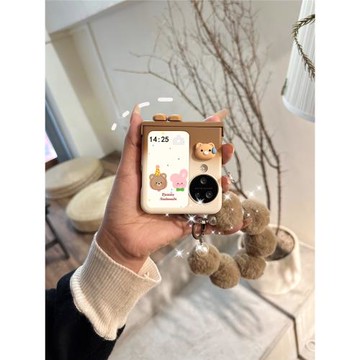 新款適用oppofindn3flip手機殼折疊屏vivoxflip秋冬腕帶全包手機套毛絨n2手提高級感保護殼超薄可愛過年女殼