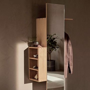 丹麥 Ferm Living BON 附鏡衣帽櫃 橡木