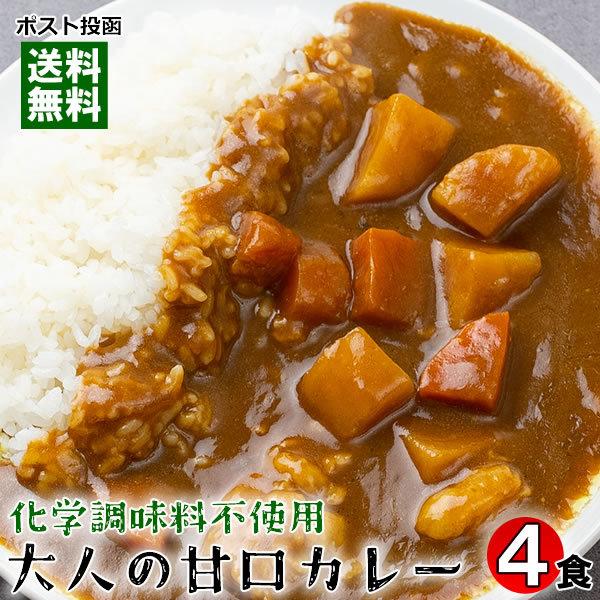 大人の甘口カレー（ビーフカレー） 4人前まとめ買いセット 化学調味料無添加 国産野菜使用