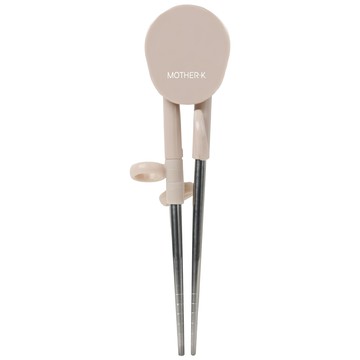 MOTHER-K 輕奢不鏽鋼幼兒學習筷 2歲以上適用  暖陽棕  1雙