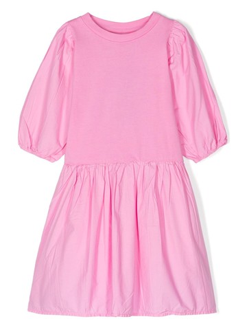 Molo - puff-sleeved organic-cotton dress - kids - Organic Cotton - 98-104 - Pink