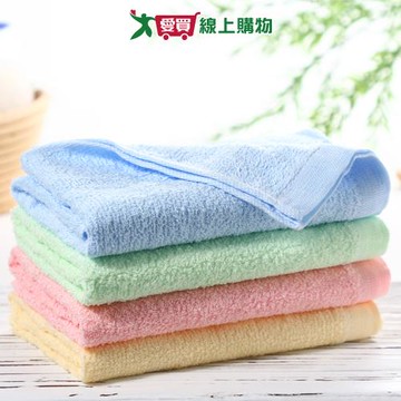 台灣製造 純棉 精選典雅素色毛巾3入組【愛買】