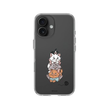 iPhone 16 Clear Case（相機按鈕） 透明 - 迪士尼-經典系列 Disney Classics - 貓兒歷險記 Les Aristochats - Marie, Berlioz et Toulouse