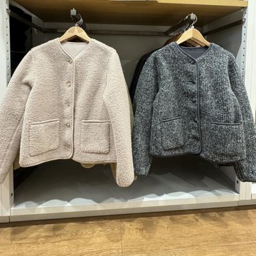 2025秋冬季新款仿羊羔絨搖粒絨外套女圓領抓絨高端保暖開衫472938