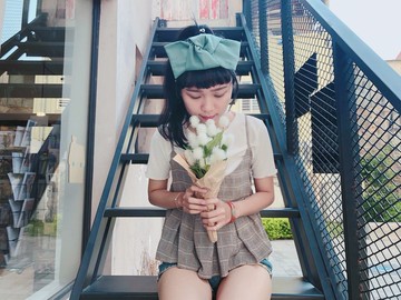 愛情的微光 藍綠 扭結寬版髮帶 ggoomstudio