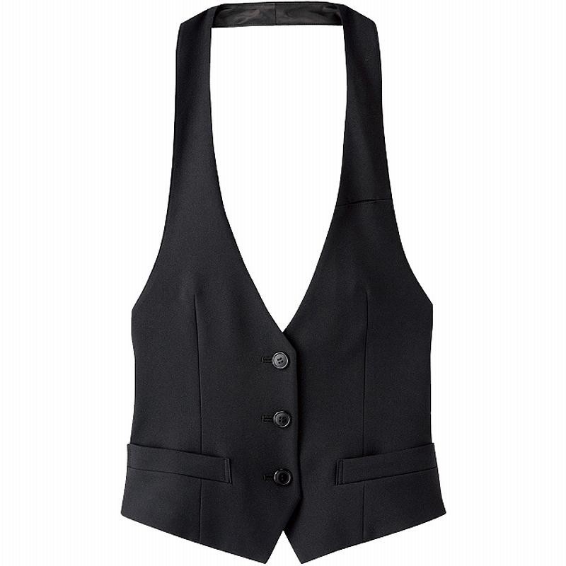 ベスト レディス 事務服 ホテル制服 バーテンダー ソムリエ レストラン コンシェルジュ FV1300L ボンマックス（ユニフォーム） 襟付ベスト レディスショール