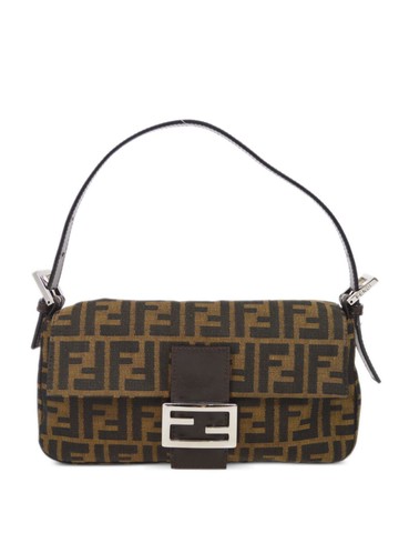 Fendi Pre-Owned - 1990-2000s Baguette Zucca shoulder bag - women - Leather/Canvas - One Size - Brown