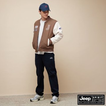 JEEP  男裝 經典百搭長褲-藍色