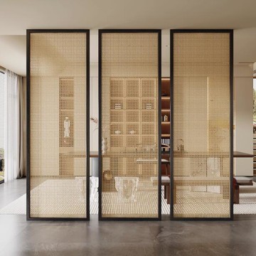 台灣公司貨 免運/支持訂製/包安裝 藤編實木屏風隔斷可折疊移動客廳辦公室臥室入戶玄關座屏 屏風 玄關 隔斷 裝飾 可移動屏風 辦公屏風 家居屏風 折疊屏風 快速出貨D