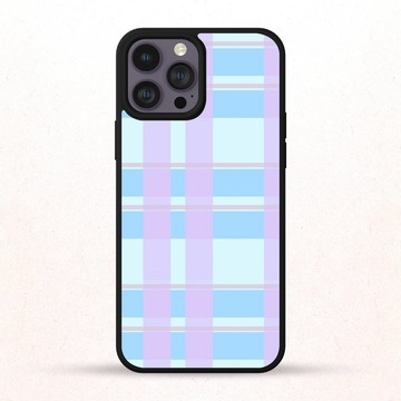 復古藍色格紋 18 iPhone 手機殼 三星手機殼
