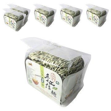 自然緣素 五行手工拉麵 純素 元氣菠菜麵  720g  6包