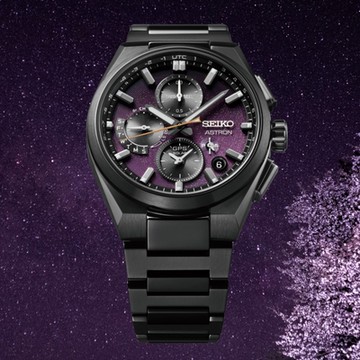 SEIKO 精工 Astron 限量夜櫻 GPS衛星定位 鈦金屬太陽能計時手錶 母親節送禮推薦 (SSH171J1/5X83-0AL0SD)_SK045
