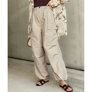 日本 Classical Elf - 美式休閒多口袋抽繩工裝褲-卡其