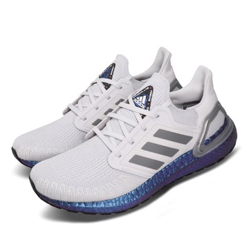 慢跑鞋 UltraBOOST 20 男鞋 灰 藍 Boost 緩震 運動鞋 EG0755