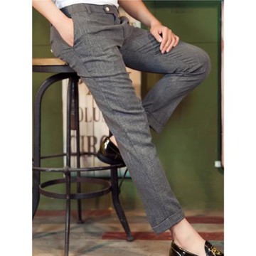 JIHAYE 2025韓版春夏灰色透氣修身薄小腳直筒九分褲 休閑褲子男潮